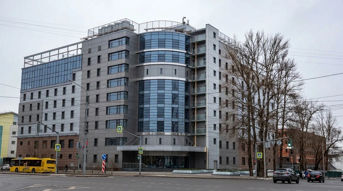 Дизайн фасада в стиле Хай-тек — фото от нейросети AI Facade