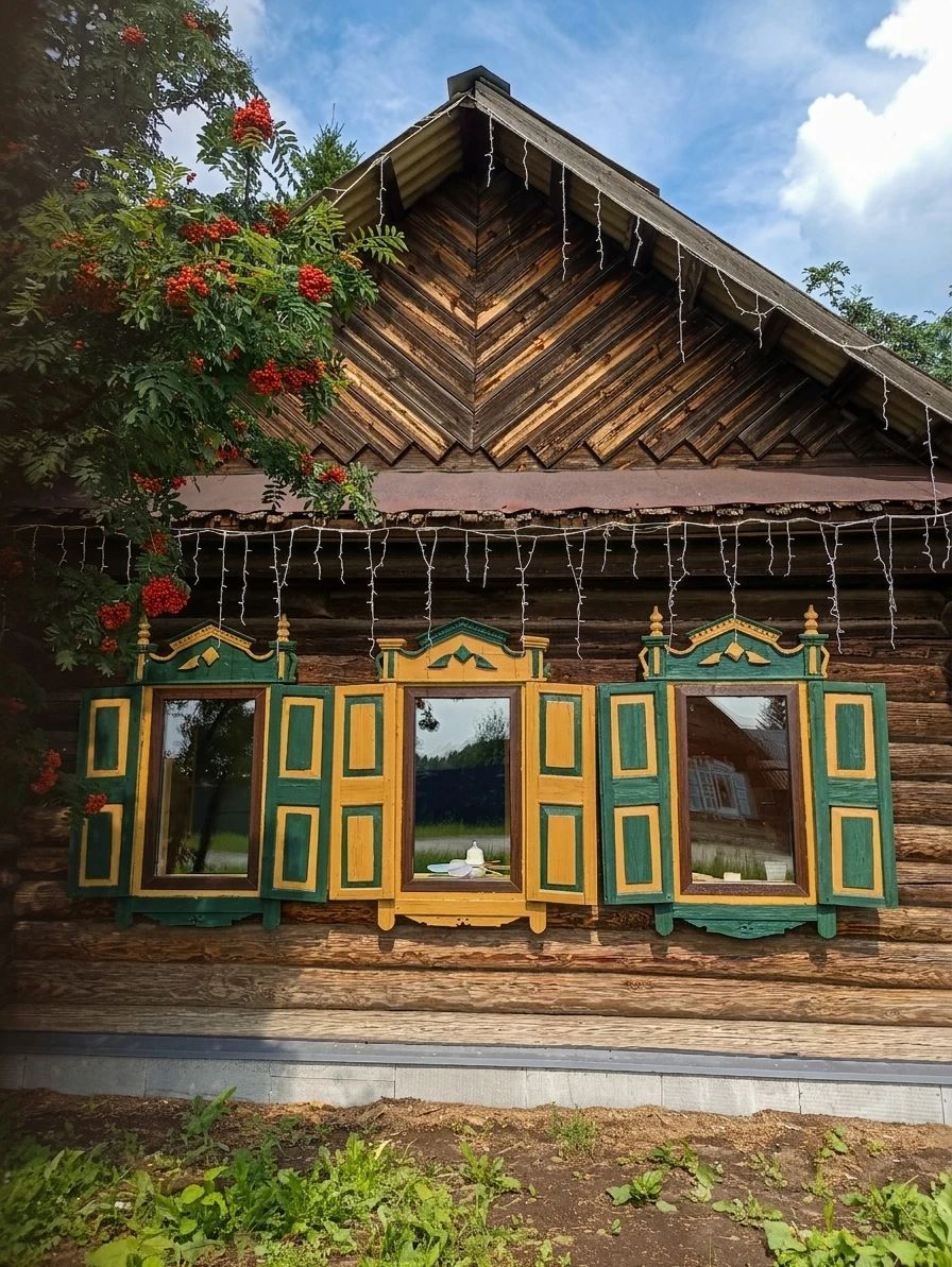 Дизайн фасада в стиле Деревенский — фото от нейросети AI Facade