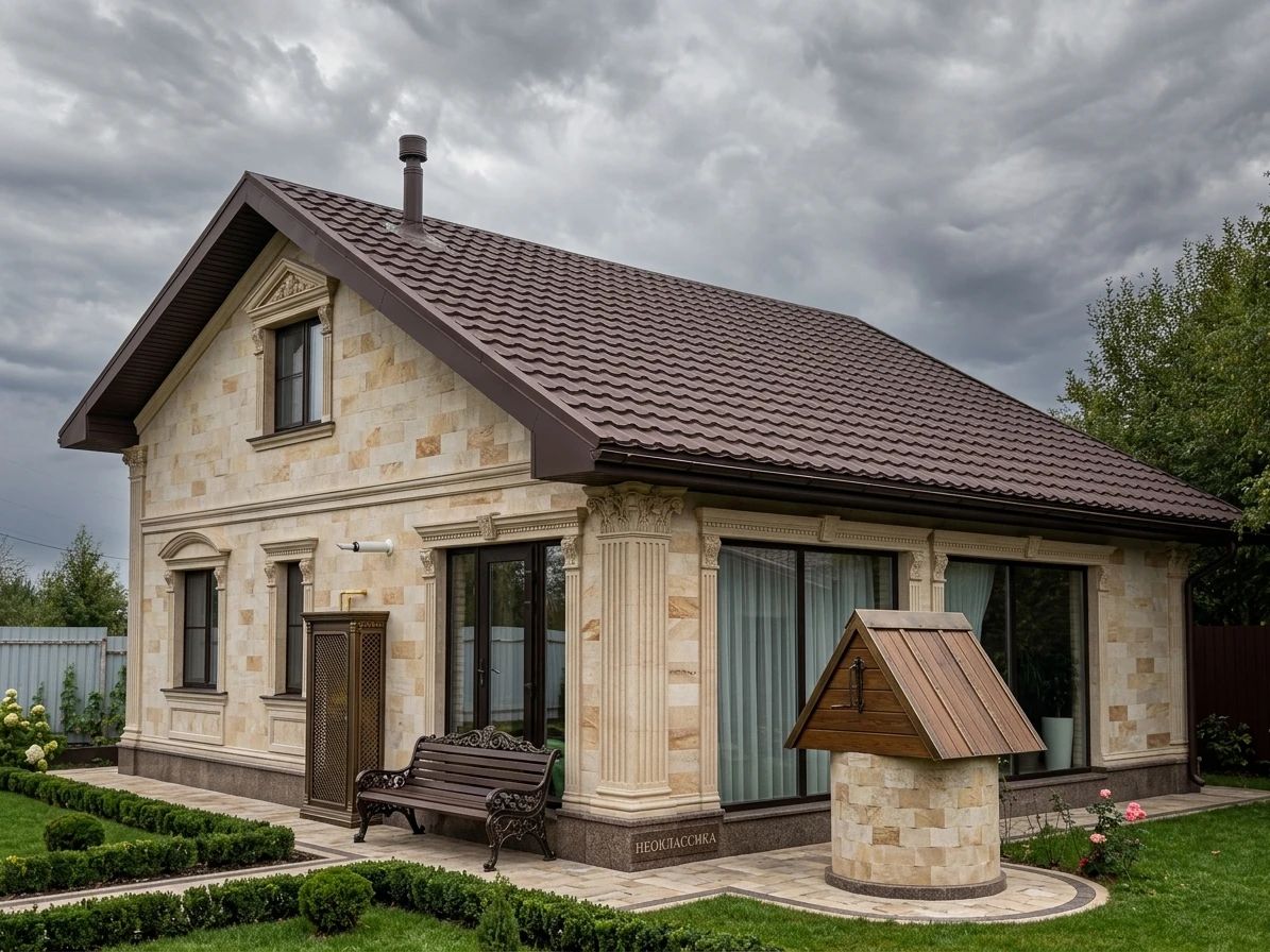 Дизайн фасада в стиле Неоклассика — фото от нейросети AI Facade