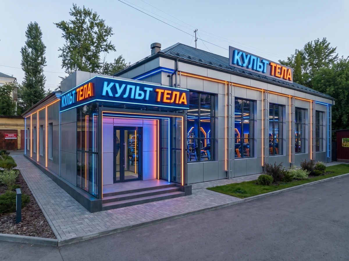 Дизайн фасада в стиле Хай-тек — фото от нейросети AI Facade