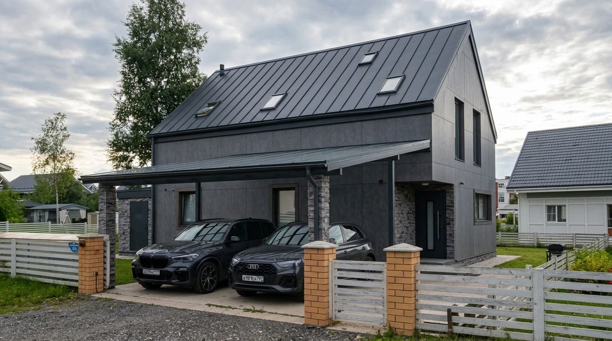 Дизайн фасада в стиле Скандинавский — фото фасада от нейросети AI Facade