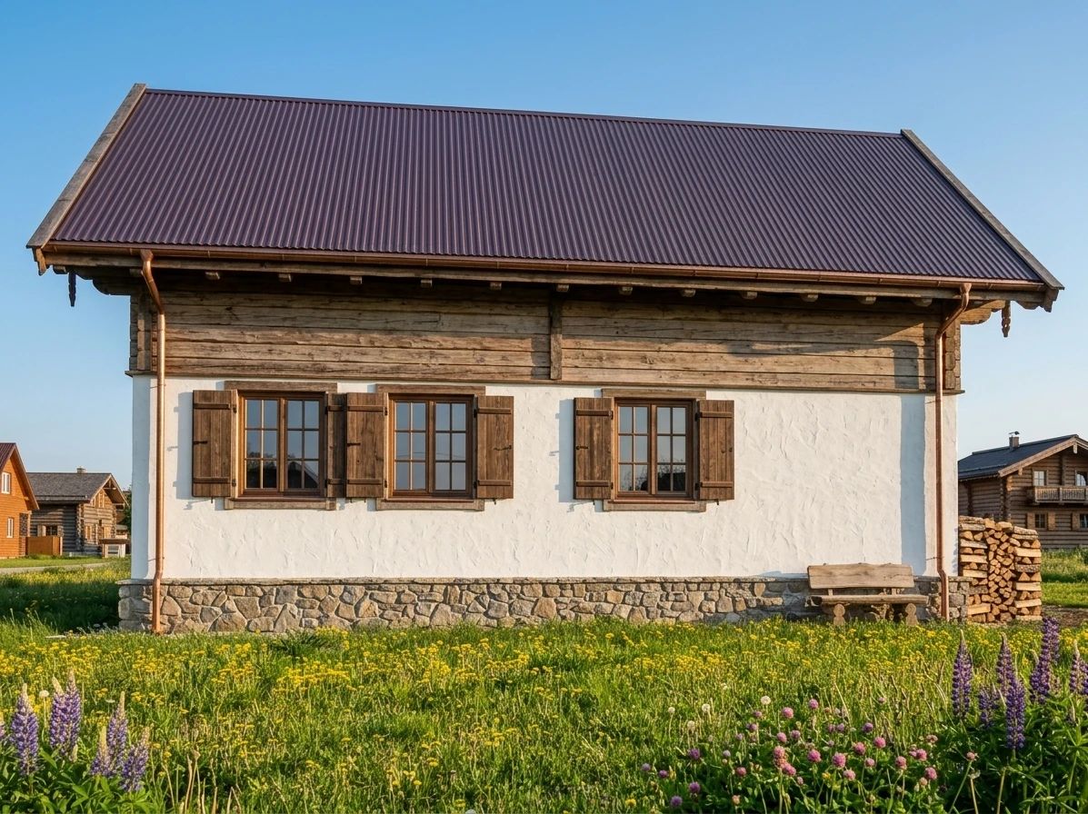 Дизайн фасада в стиле Деревенский — фото от нейросети AI Facade