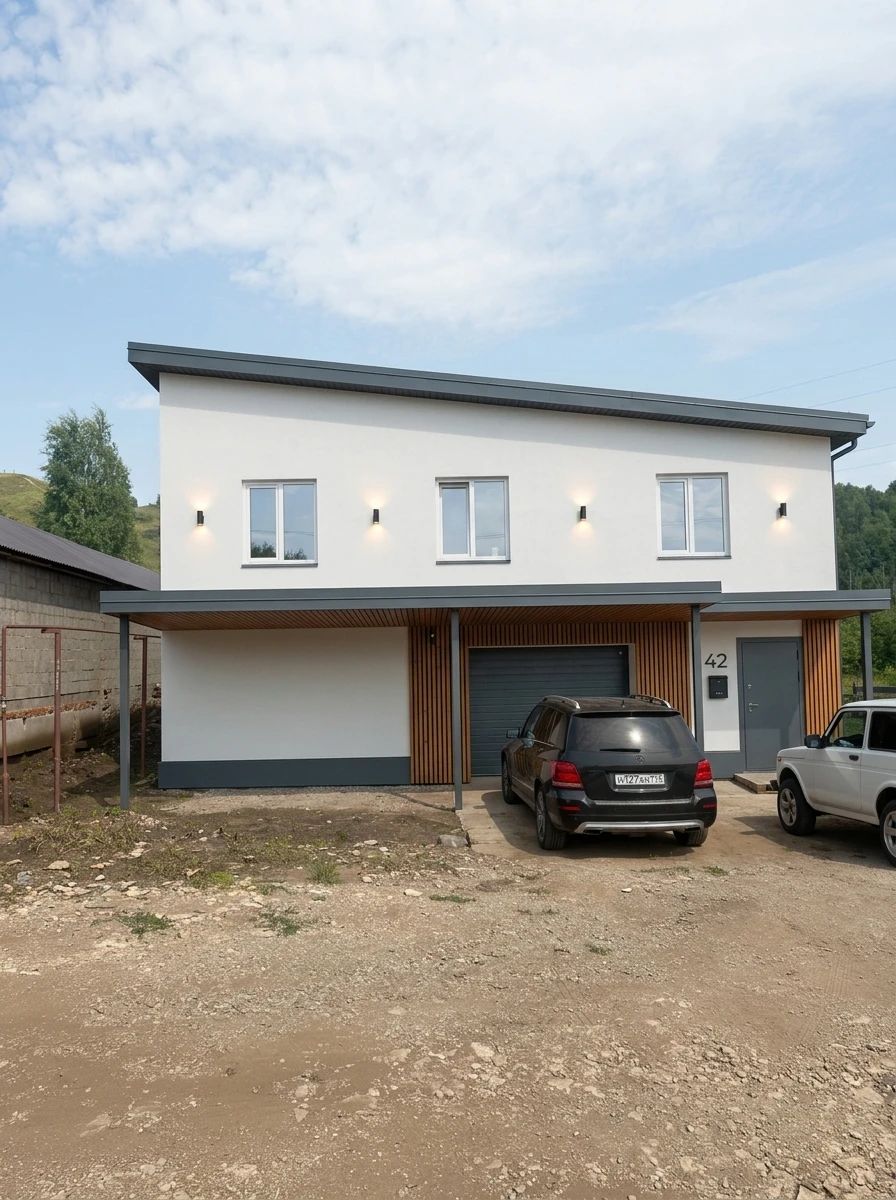 Дизайн фасада в стиле Современный — Фасад от нейросети AI Facade
