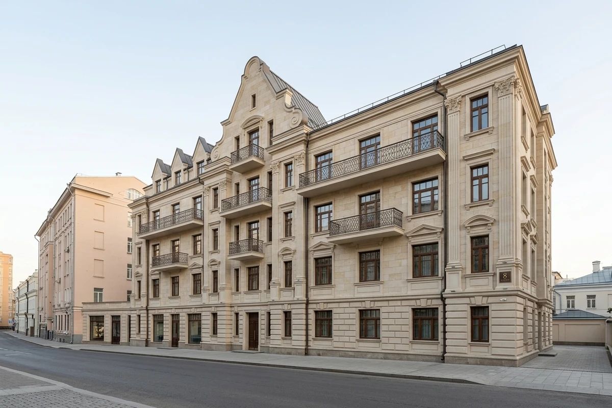 Дизайн фасада в стиле Классический — фото от нейросети AI Facade