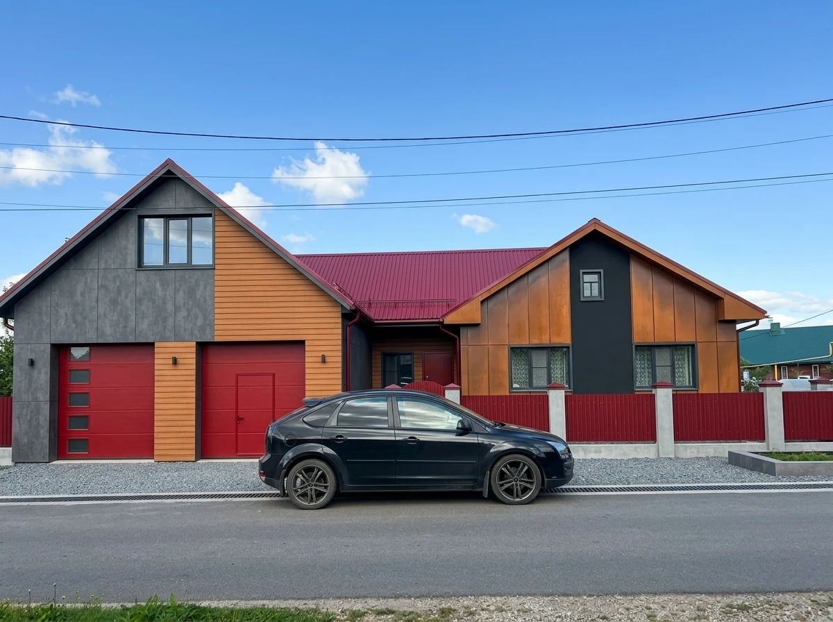 Дизайн фасада в стиле Современный — фото фасада от нейросети AI Facade