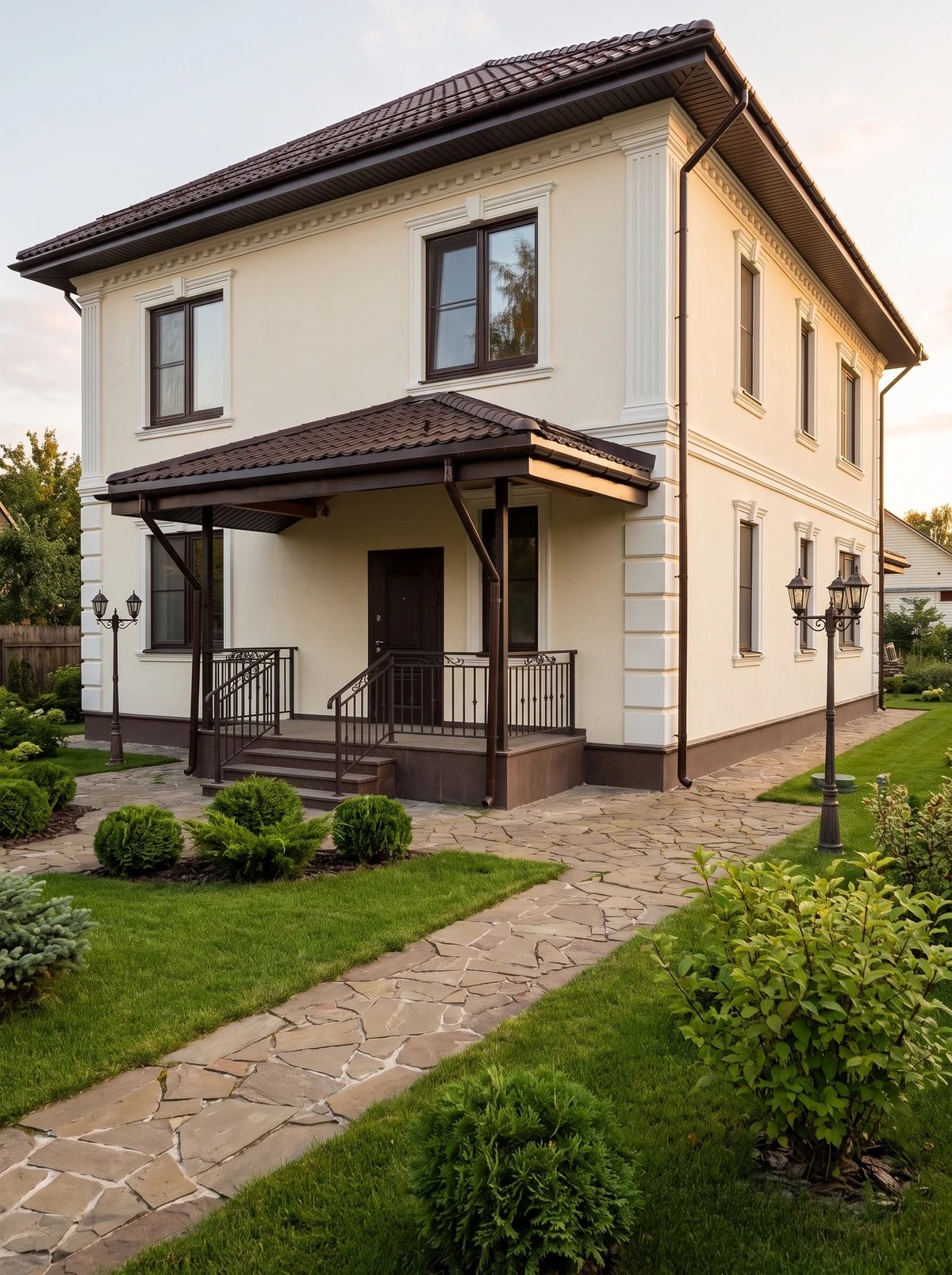 Дизайн фасада в стиле Классический — фото от нейросети AI Facade