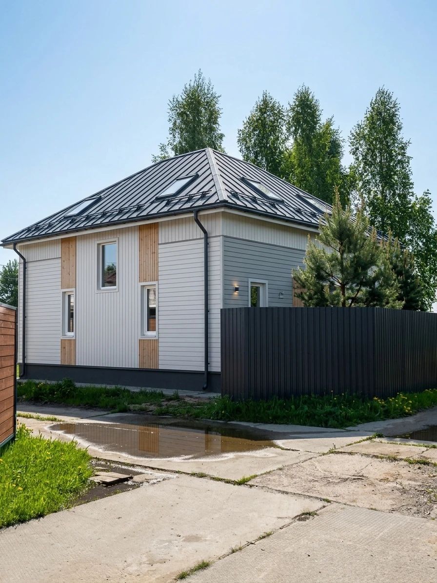 Дизайн фасада в стиле Скандинавский — фото фасада от нейросети AI Facade