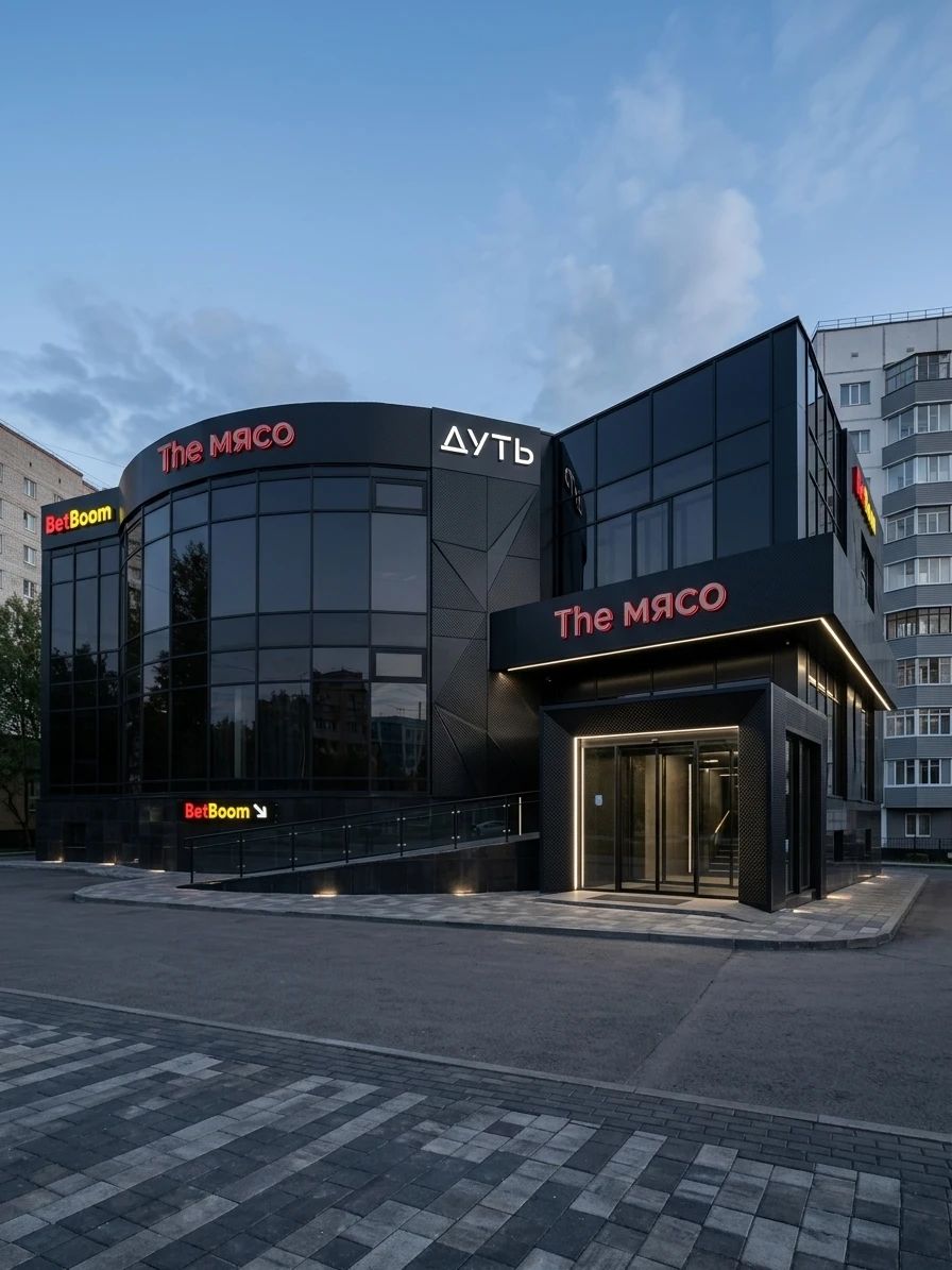 Дизайн фасада в стиле Блэктек — фото от нейросети AI Facade