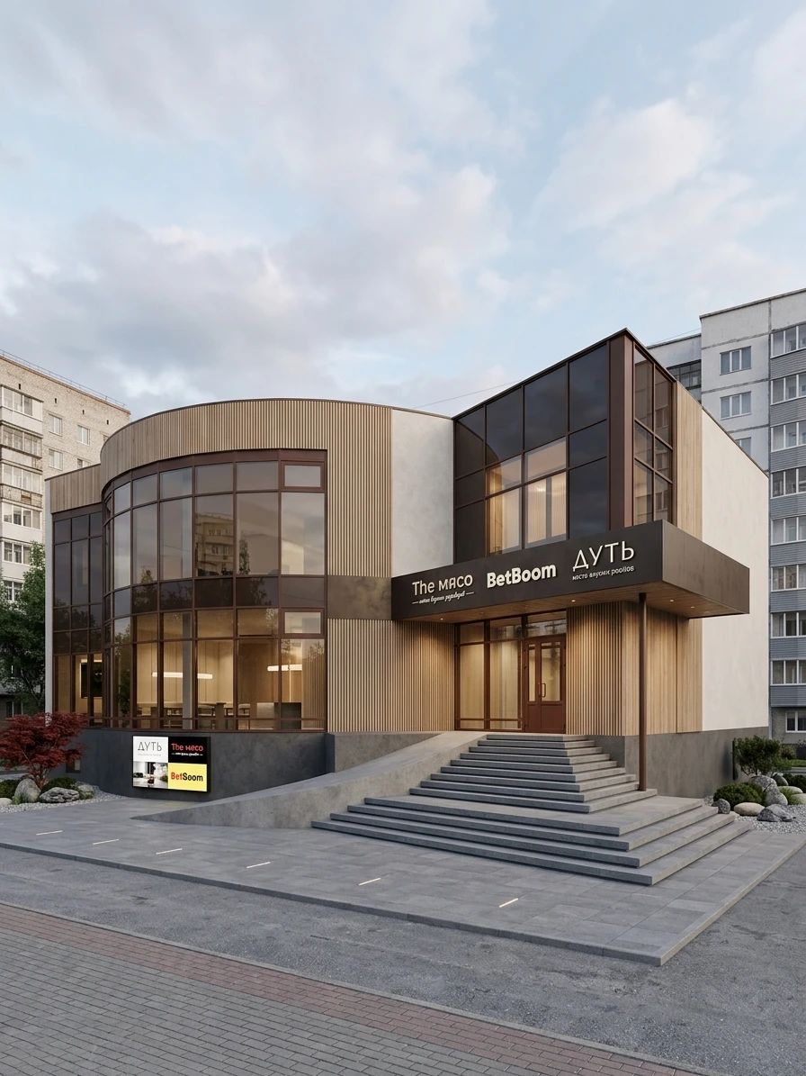 Дизайн фасада в стиле Японский минимализм — фото от нейросети AI Facade