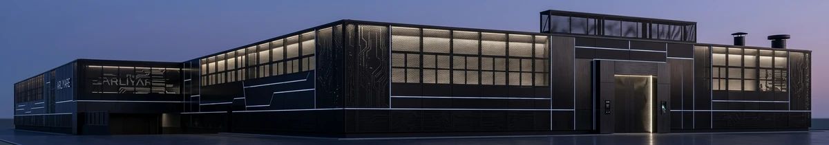 Дизайн фасада в стиле Блэктек — фото от нейросети AI Facade