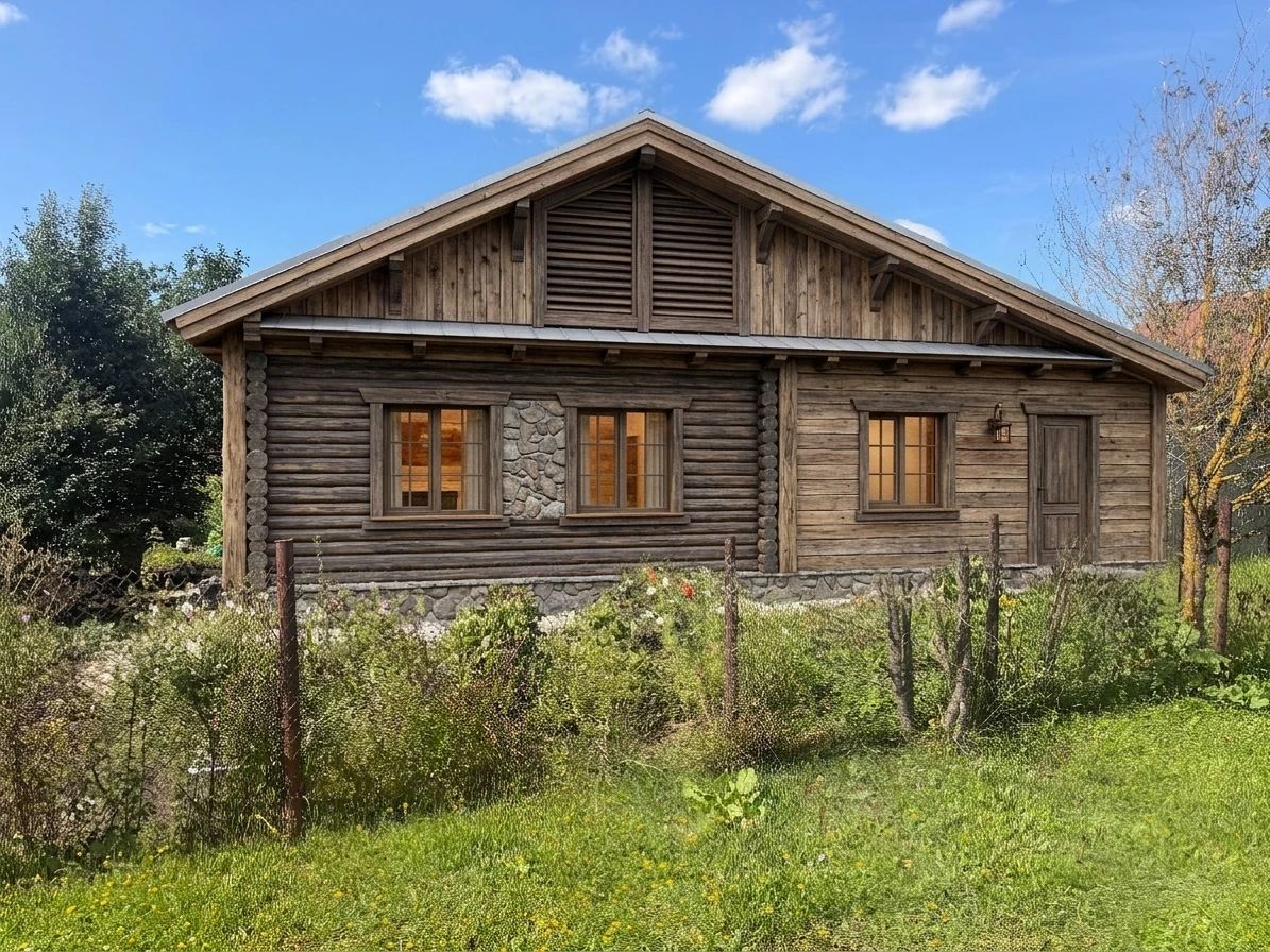 Дизайн фасада в стиле Шале — фото от нейросети AI Facade