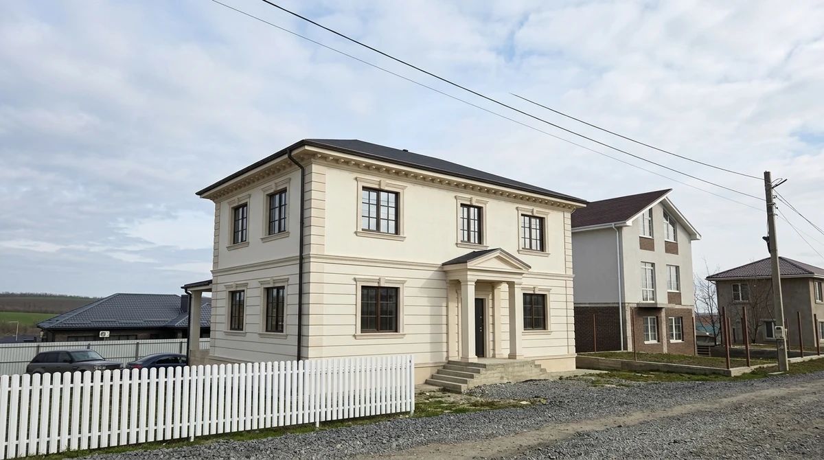 Дизайн фасада в стиле Неоклассика — фото от нейросети AI Facade