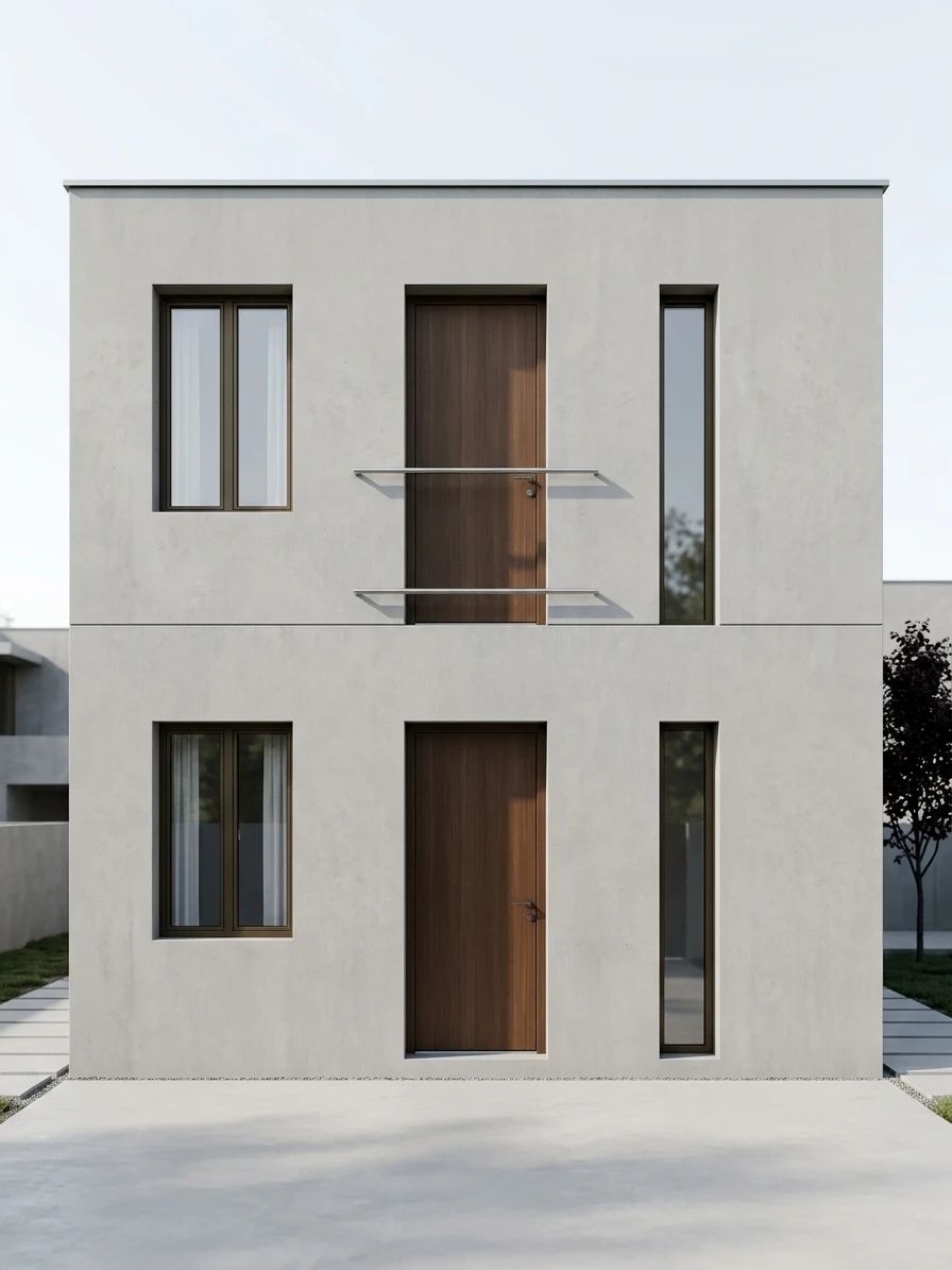Дизайн фасада в стиле Минимализм — фото от нейросети AI Facade