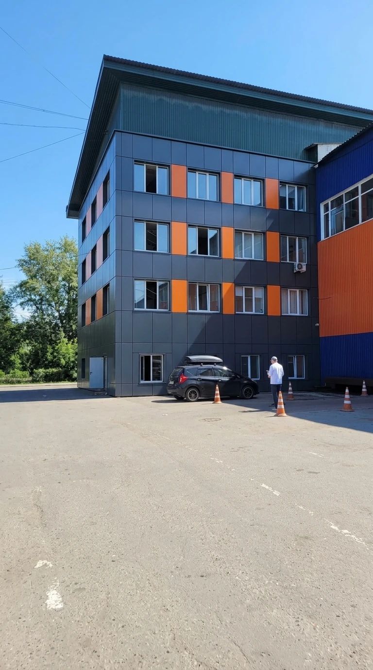 Дизайн фасада в стиле Хай-тек — фото от нейросети AI Facade