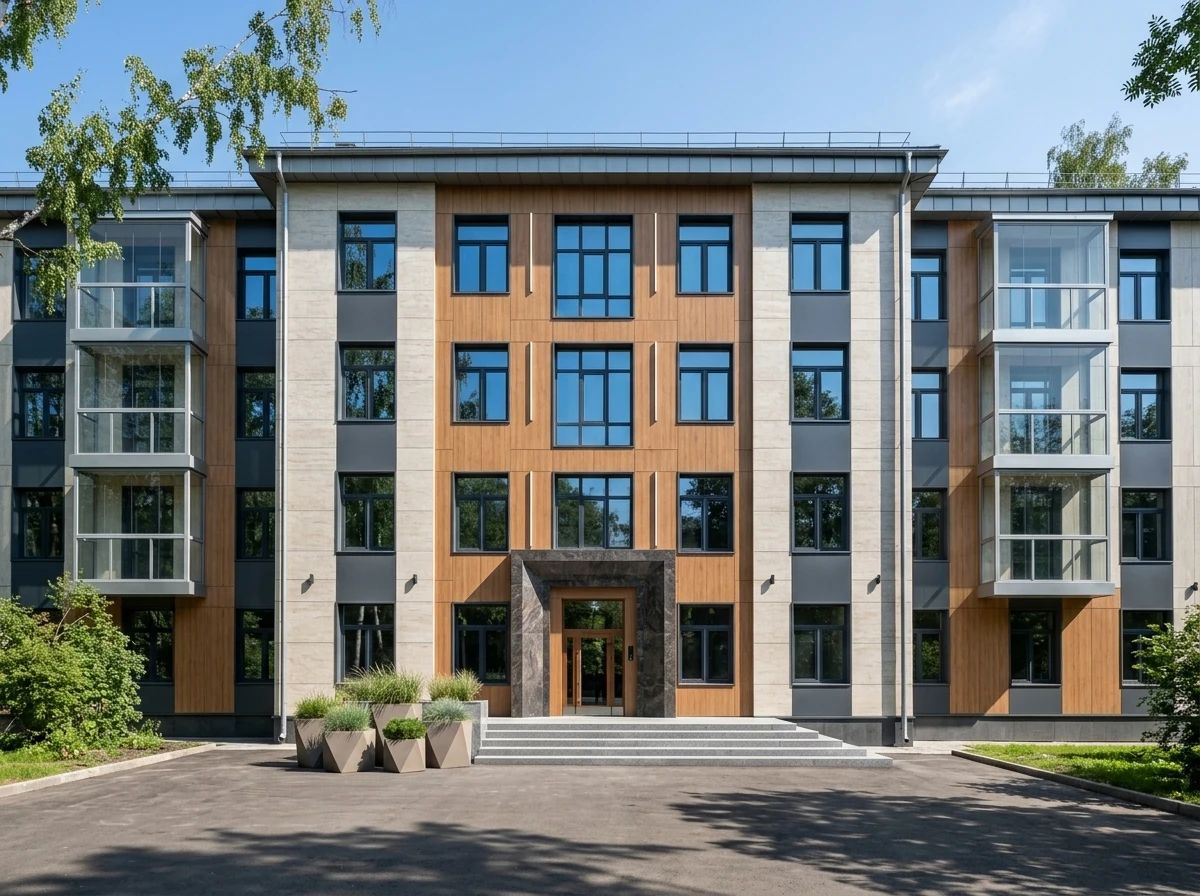 Дизайн фасада в стиле Современный — фото фасада от нейросети AI Facade