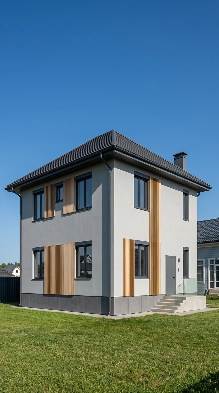 Дизайн фасада в стиле Минимализм — Фасад от нейросети AI Facade