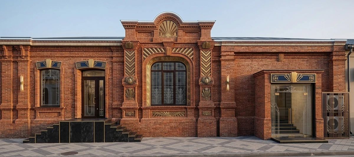 Дизайн фасада в стиле Ар-деко — фото от нейросети AI Facade