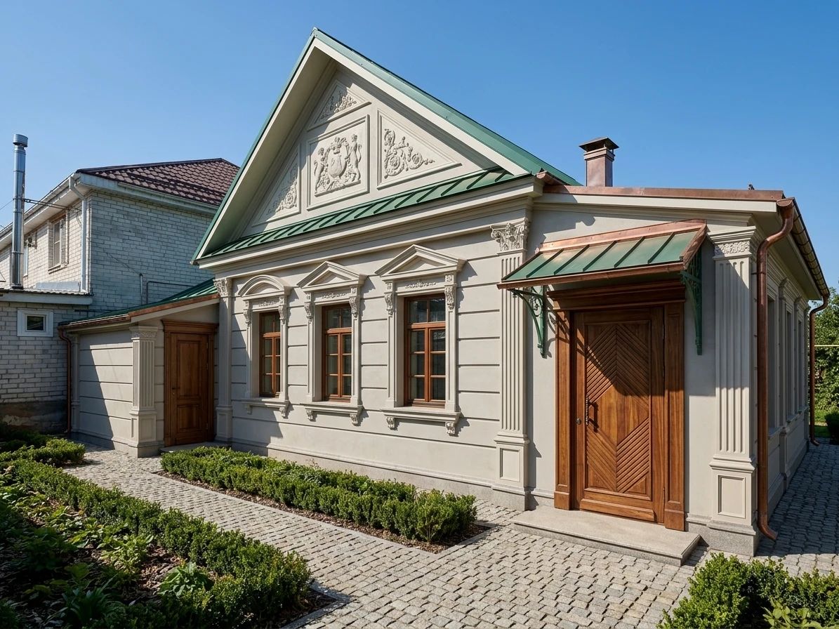 Дизайн фасада в стиле Неоклассика — фото от нейросети AI Facade