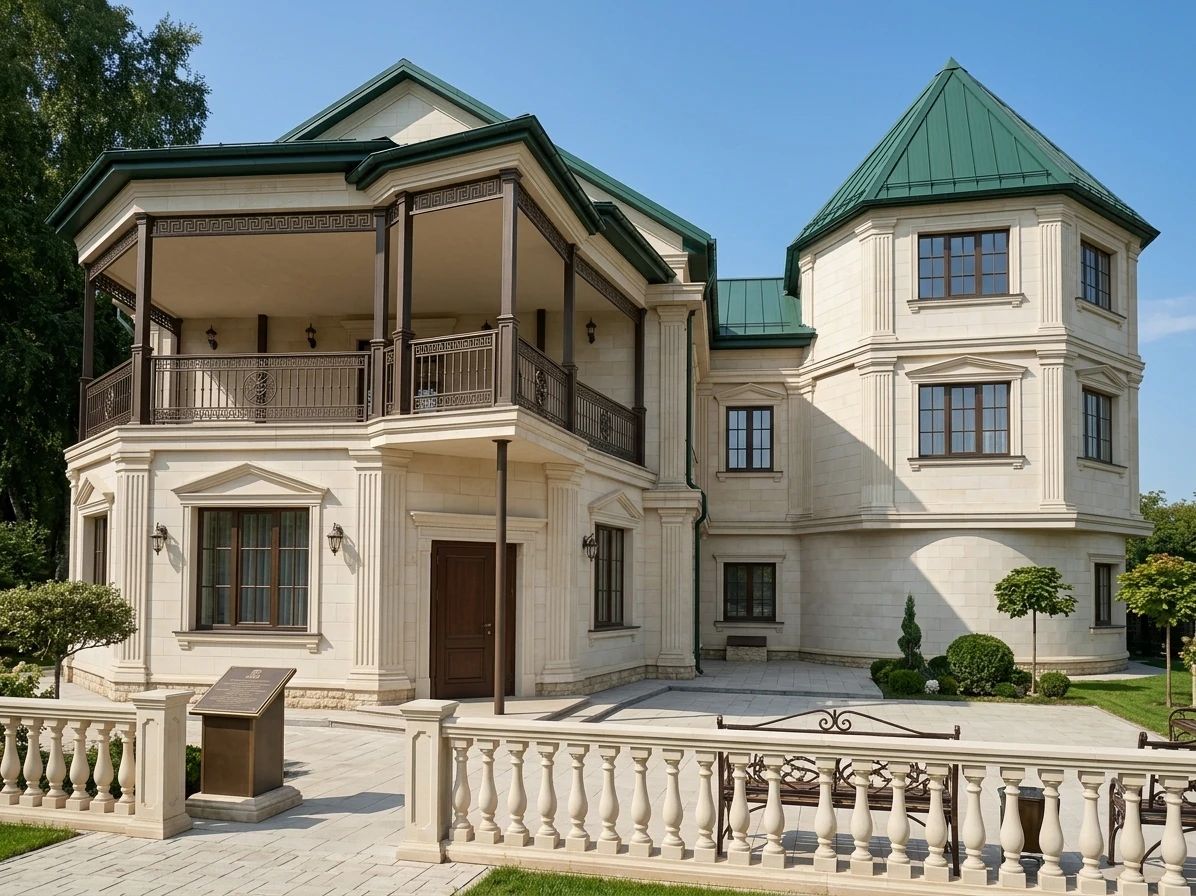 Дизайн фасада в стиле Неоклассика — фото от нейросети AI Facade