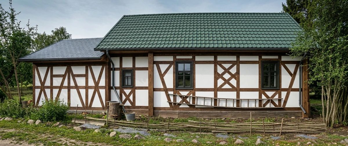 Дизайн фасада в стиле Фахверк — фото от нейросети AI Facade