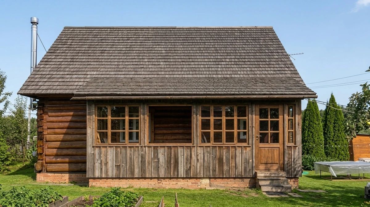 Дизайн фасада в стиле Деревенский — фото от нейросети AI Facade