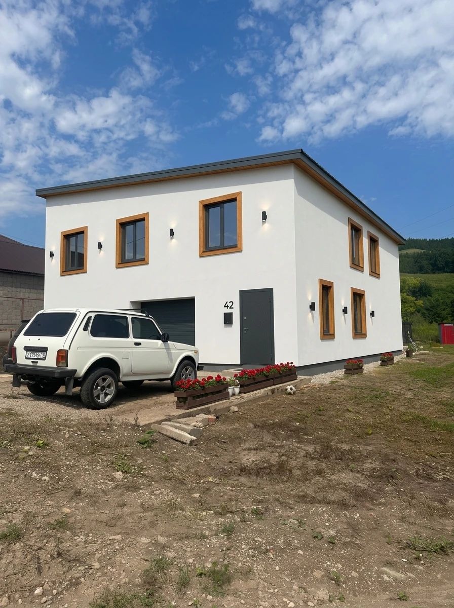 Дизайн фасада в стиле Минимализм — Фасад от нейросети AI Facade