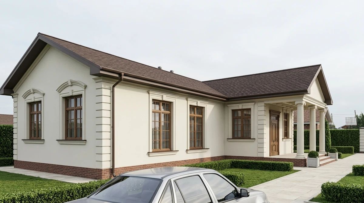 Дизайн фасада в стиле Неоклассика — фото от нейросети AI Facade