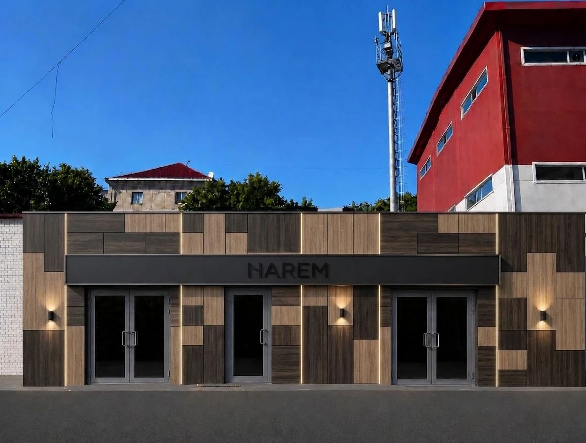 Дизайн фасада в стиле Блэктек — фото от нейросети AI Facade