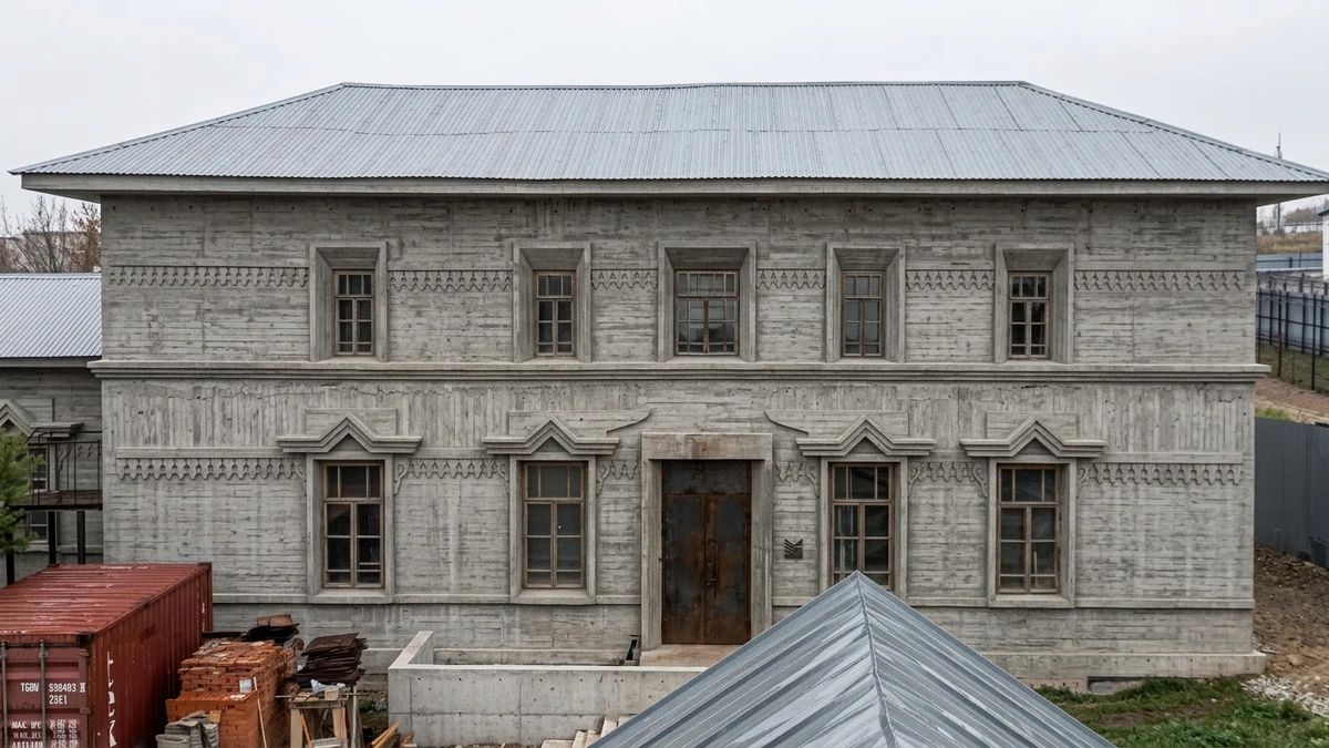 Дизайн фасада в стиле Брутализм — фото от нейросети AI Facade