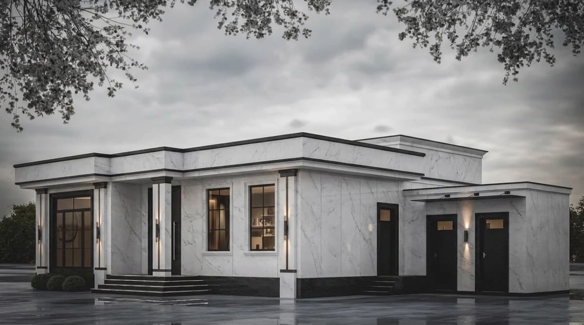 Дизайн фасада в стиле Современный — фото фасада от нейросети AI Facade