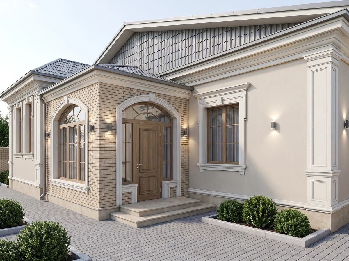 Дизайн фасада в стиле Неоклассика — фото от нейросети AI Facade