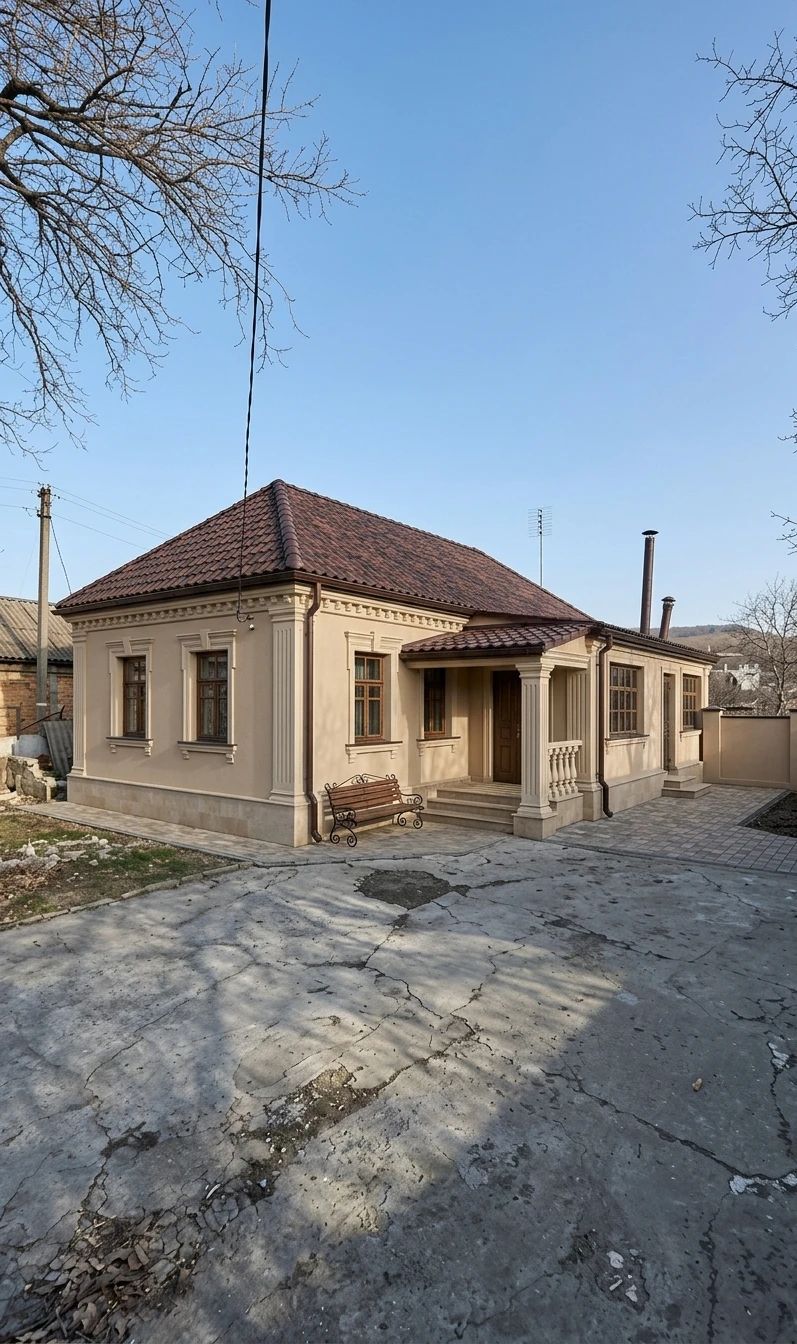 Дизайн фасада в стиле Классический — фото от нейросети AI Facade