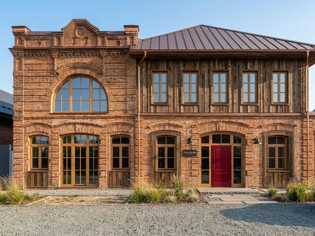 Дизайн фасада в стиле Барнхаус — фото от нейросети AI Facade