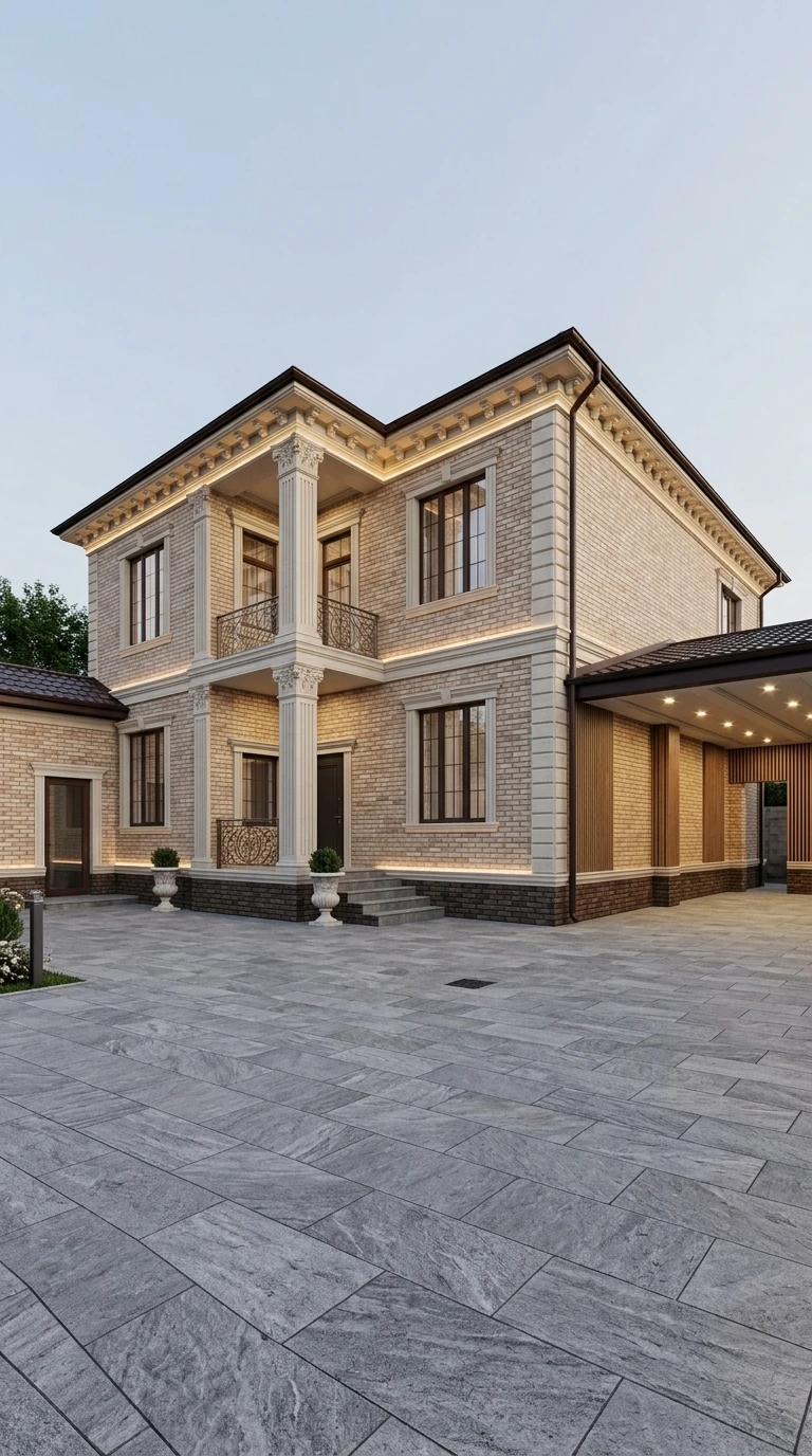 Дизайн фасада в стиле Неоклассика — Фасад от нейросети AI Facade