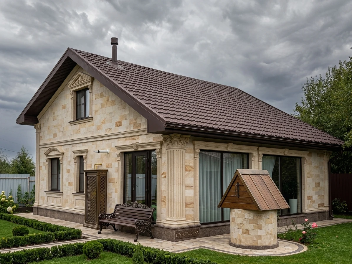 Дизайн фасада в стиле Неоклассика — Фасад от нейросети AI Facade