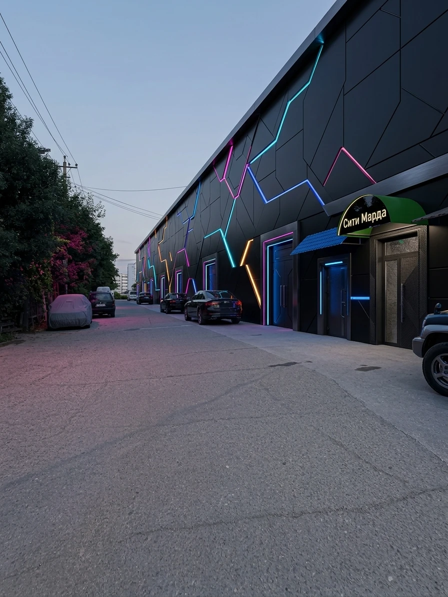 Дизайн фасада в стиле Блэктек — Фасад от нейросети AI Facade