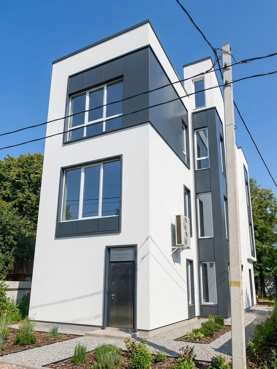 Дизайн фасада в стиле Минимализм — фото фасада от нейросети AI Facade