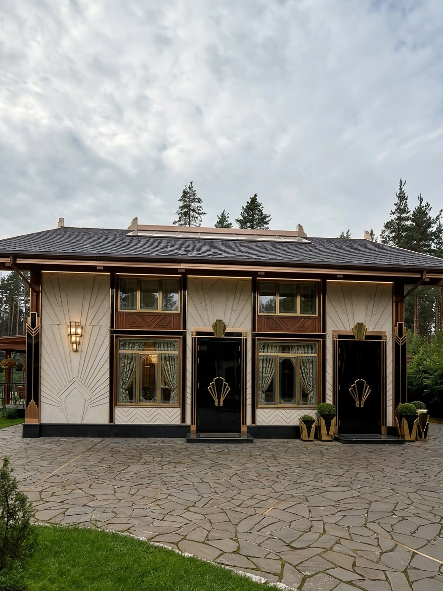 Дизайн фасада в стиле Ар-деко — Фасад от нейросети AI Facade