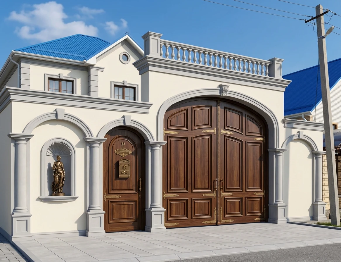 Дизайн фасада в стиле Классический — фото фасада от нейросети AI Facade