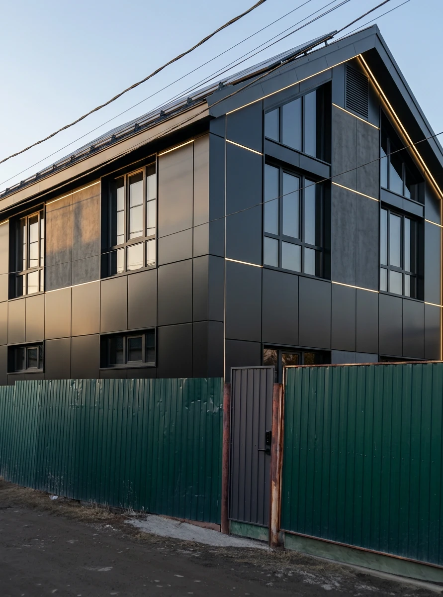 Дизайн фасада в стиле Блэктек — Фасад от нейросети AI Facade