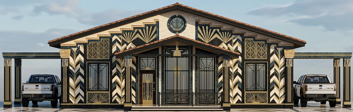 Дизайн фасада в стиле Ар-деко — Фасад от нейросети AI Facade