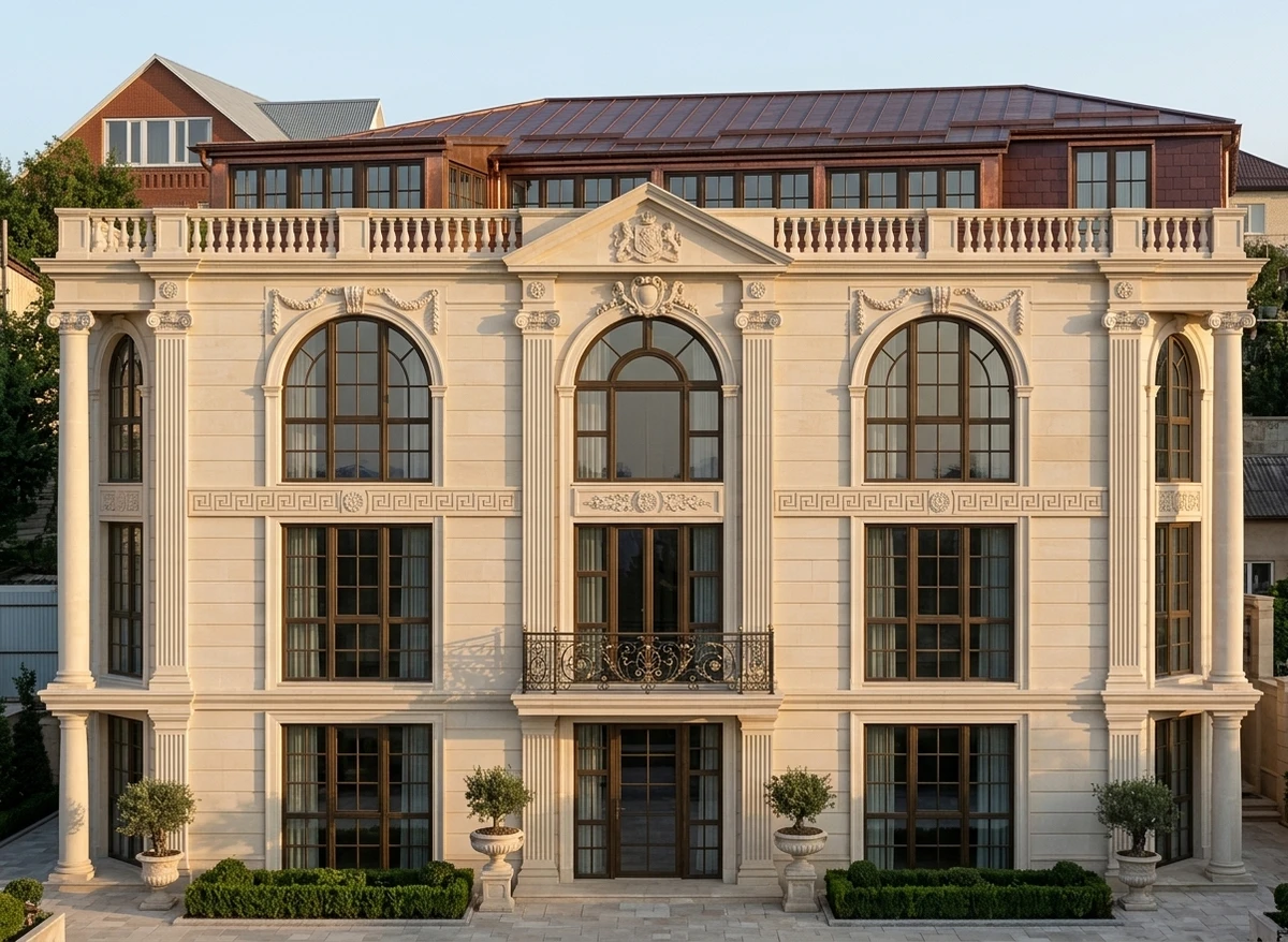 Дизайн фасада в стиле Неоклассика — Фасад от нейросети AI Facade
