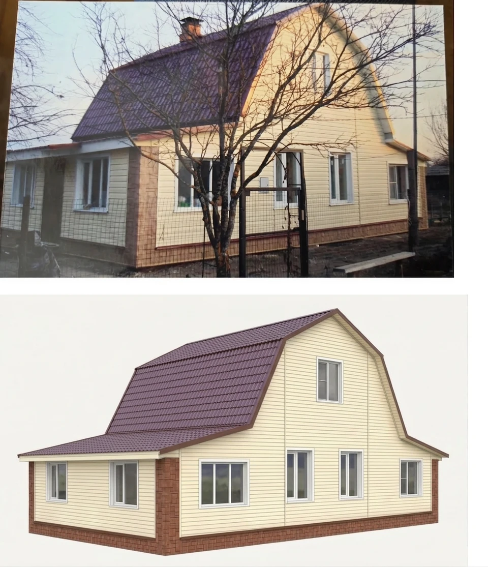 Дизайн фасада в стиле no_style — фото от нейросети AI Facade
