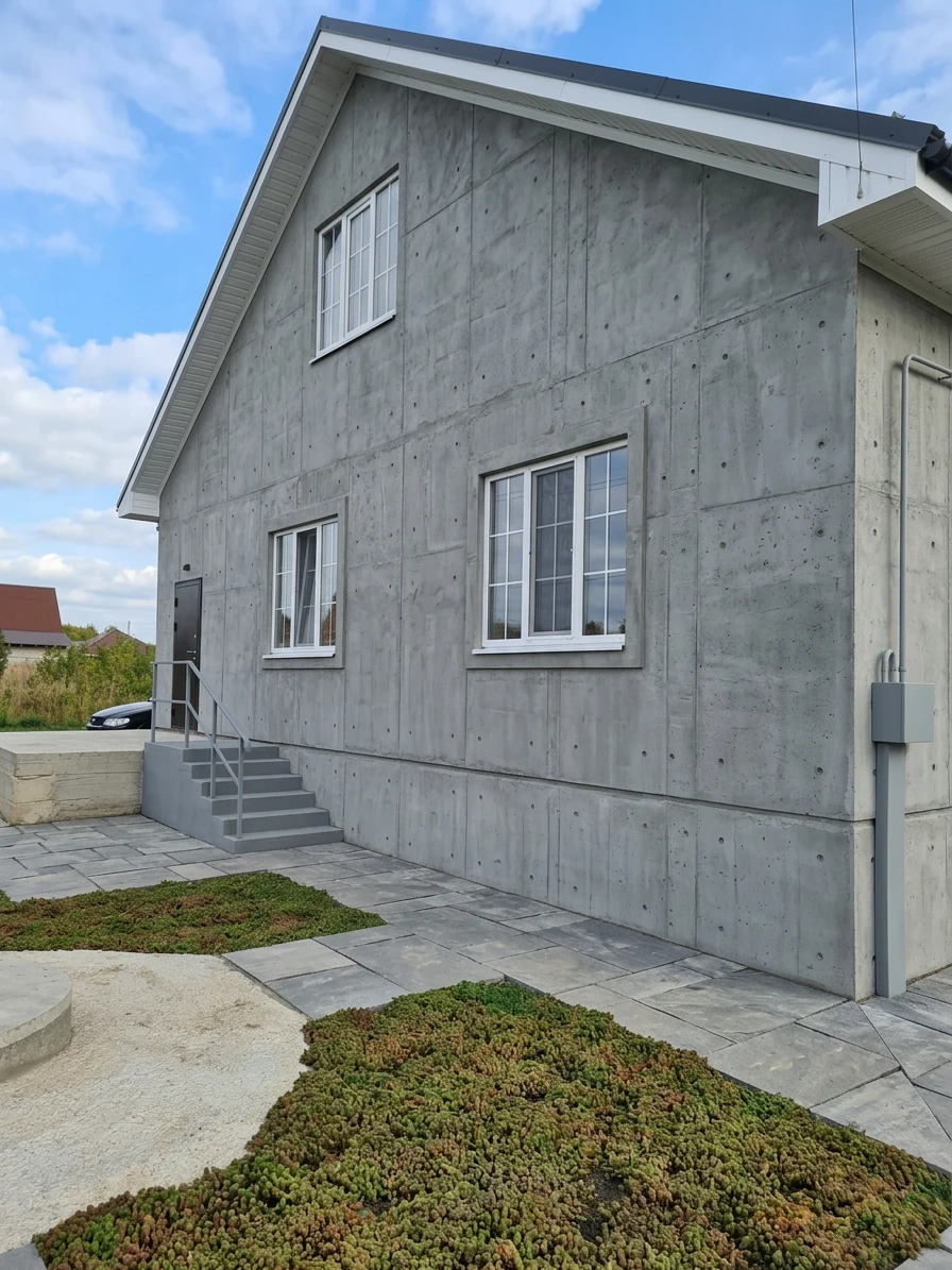 Дизайн фасада в стиле Брутализм — Фасад от нейросети AI Facade