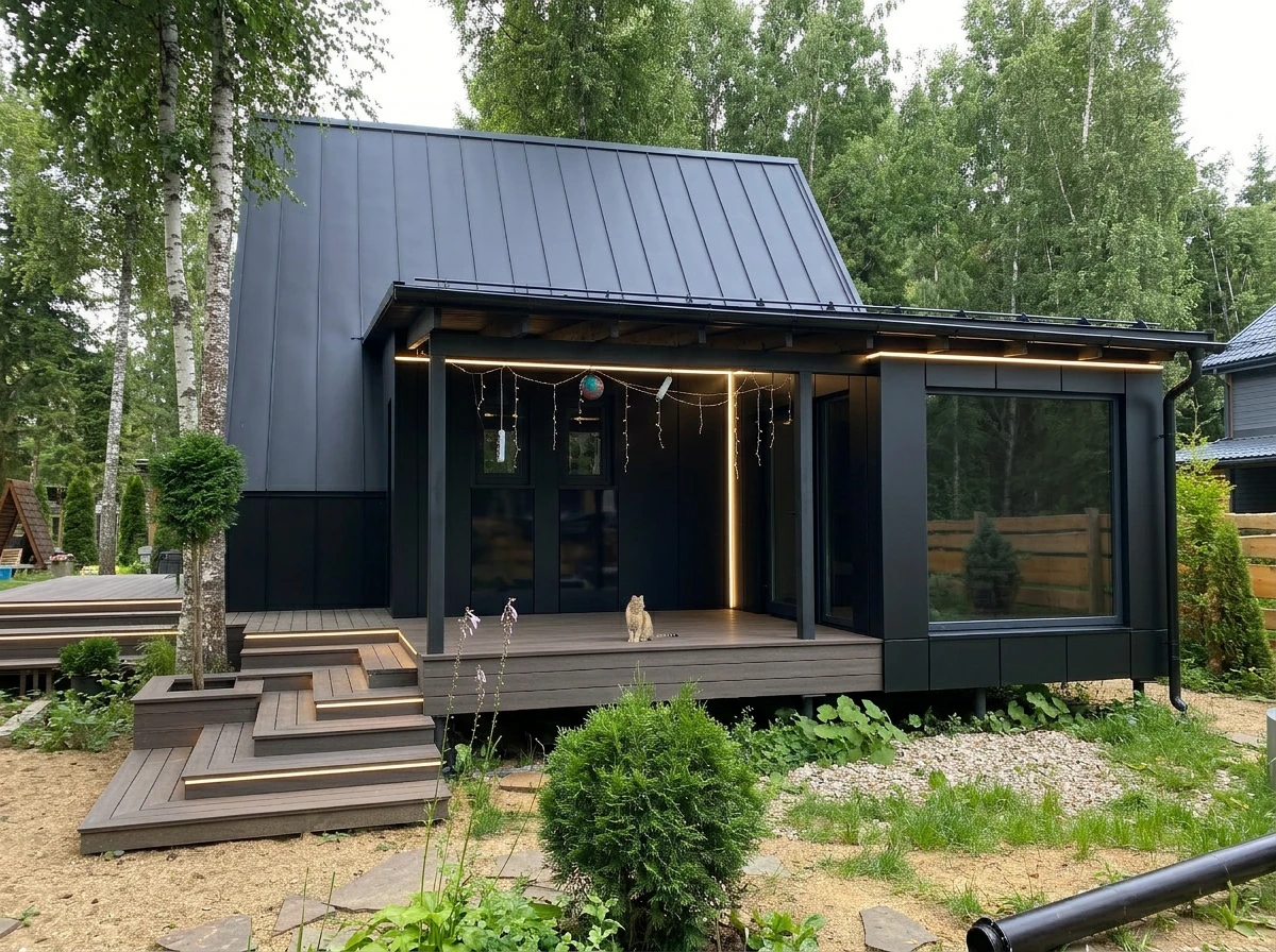 Дизайн фасада в стиле Блэктек — Фасад от нейросети AI Facade