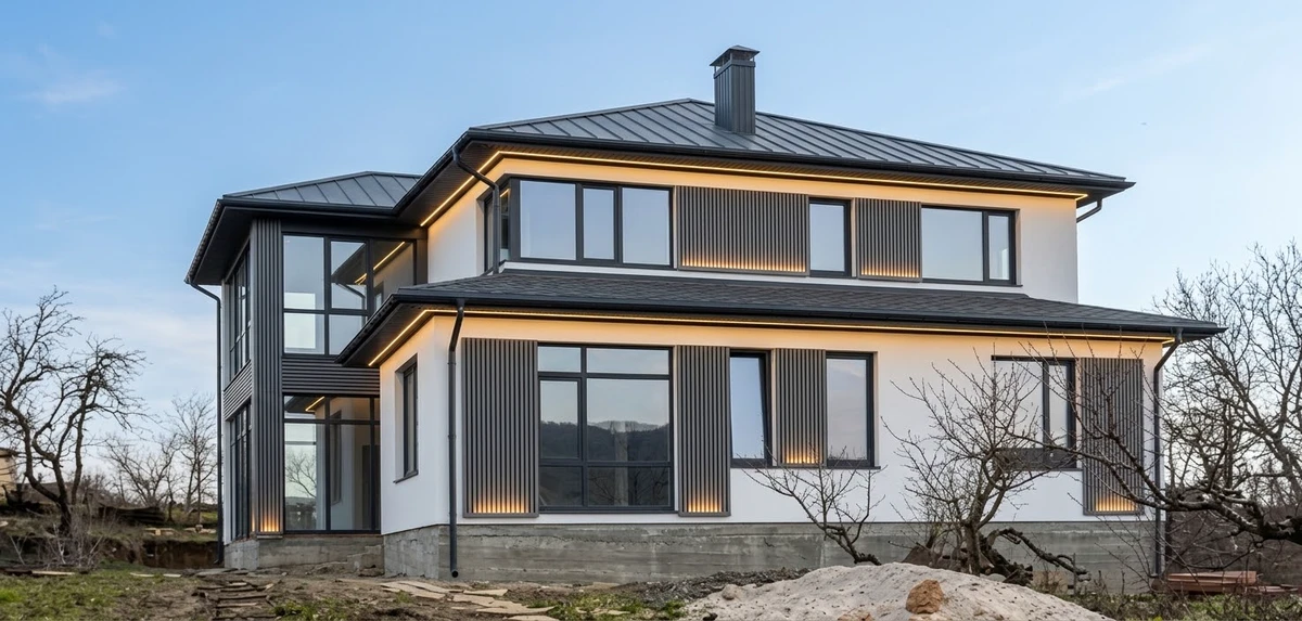 Дизайн фасада в стиле no_style — фото от нейросети AI Facade