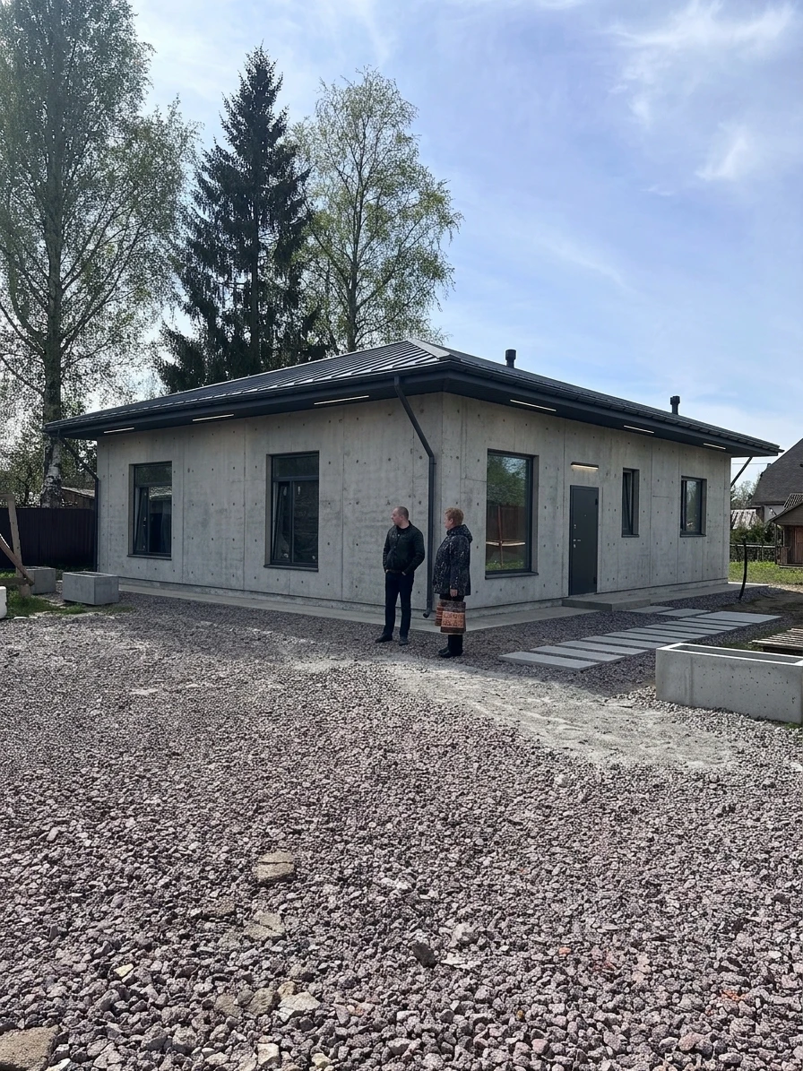 Дизайн фасада в стиле Брутализм — Фасад от нейросети AI Facade