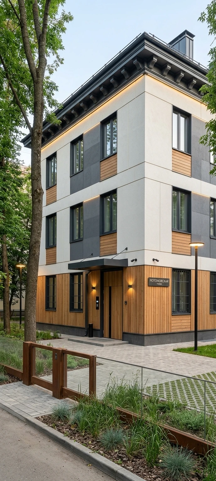 Дизайн фасада в стиле Современный — Фасад от нейросети AI Facade