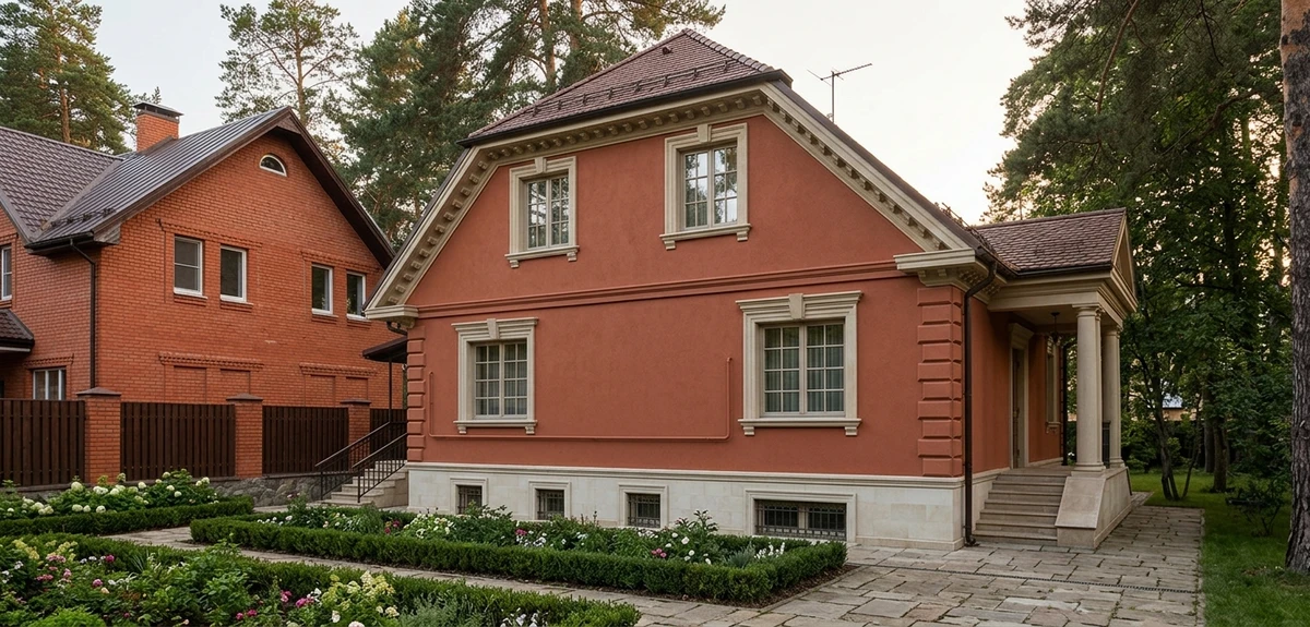 Дизайн фасада в стиле Классический — фото фасада от нейросети AI Facade