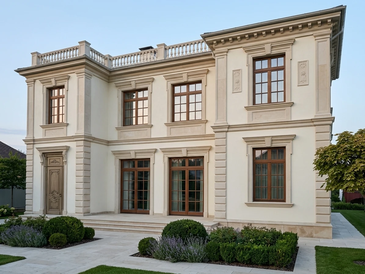 Дизайн фасада в стиле Классический — фото фасада от нейросети AI Facade